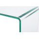 Console en verre 12mm double cuisson transparent
