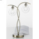 Lampe à poser 2 lumières laiton v.fibre
