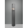 Borne anthracite 4 faces verres découpe métal H100