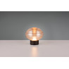 Lampe à poser rechargeable verre ambré socle noir 100lm
