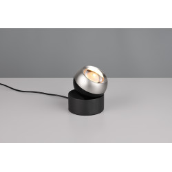 Lampe boule orientable 500lm noir/argent