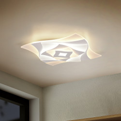 Plafonnier blanc 6550lm 56w CCT télécommande