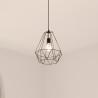 Suspension métal noir fil D25