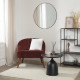 Fauteuil velours terracotta p.bois