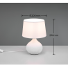 Lampe boule  à poser  céramique blanc