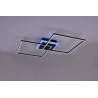Plafonnier 3 carrés noir 3250lm + centre RGB 600lm avec télécommandev