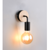 Applique bois/noir E27