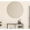 Miroir rond noir D76