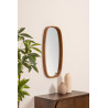 Miroir ovale 80*40 bois café
