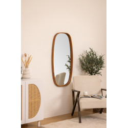 Miroir ovale 57*113 bois café