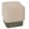 Pouf 2 en 1 cube Beige/kaki