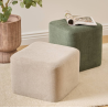 Pouf 2 en 1 cube Beige/kaki