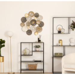 Décoration murale beige/doré D80