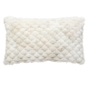 Coussin rectangulaire fourrure blanc 50x80