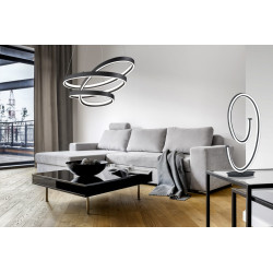 Suspension emmêle 11900lm métal noir mat 100w DTW