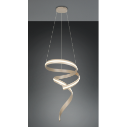 Suspension emmêle ronde 10000lm métal gris mat 80w DTW