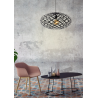 Suspension métal noir D65 E27