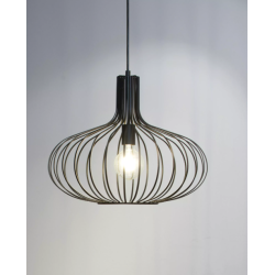 Suspension métal noir D50 E27