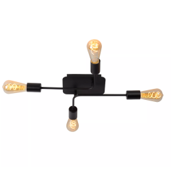 Plafonnier 4x E27 noir