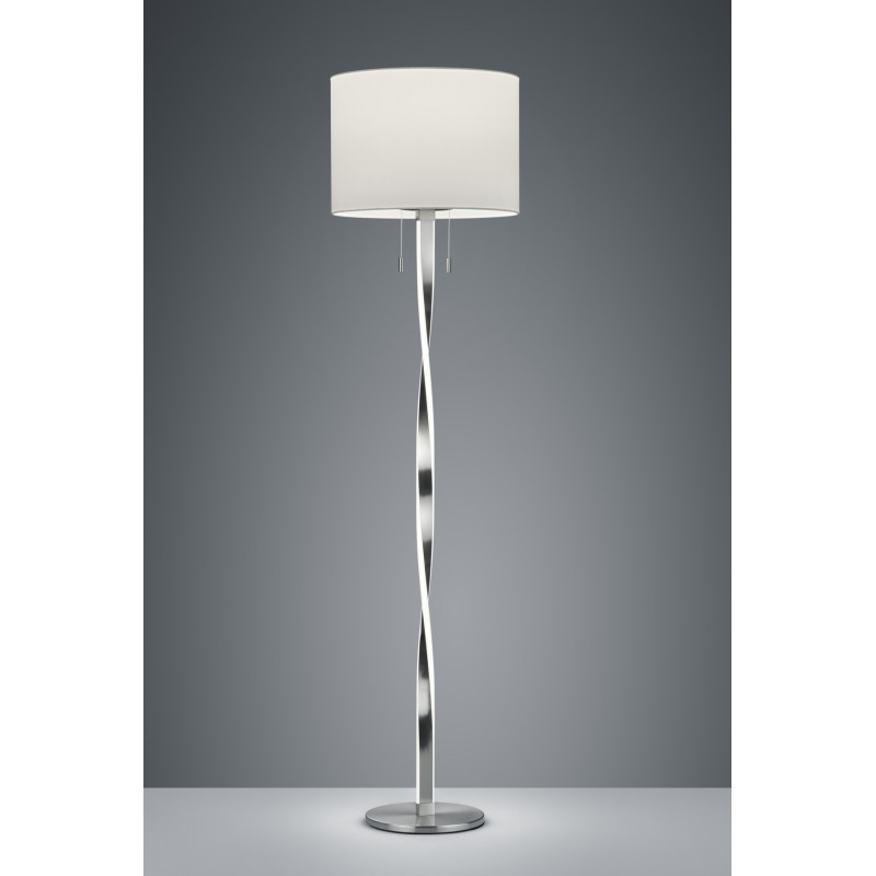 Lampadaire pied LED 2*7w 600lm abat-jour blanc