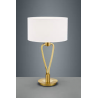 Lampe doré mat abat-jour blanc