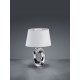 Lampe TABA chrome abat-jour blanc PM