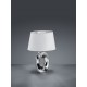 Lampe TABA chrome abat-jour blanc PM