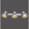 Plafonnier indus spot 3L acier