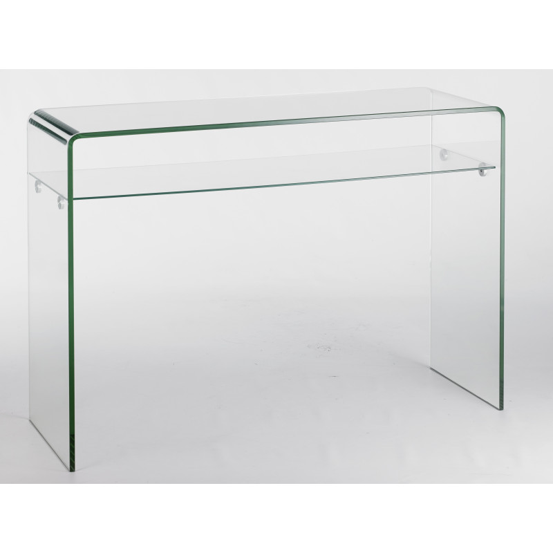 Console en verre 12mm double cuisson transparent