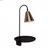 Applique métal noir/laiton avec tablette + USB