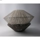 Suspension bambou tissage blanc gris 