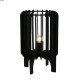Lampe lamelle bois noir 4 pieds