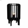 Lampe lamelle bois noir 4 pieds