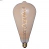 Ampoule déco LED goutte D125 filament ambre E27 4w 300lm dimmable