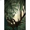 Toile caisse américaine noir jungle 120*80cm