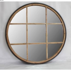 Miroir bois/métal 