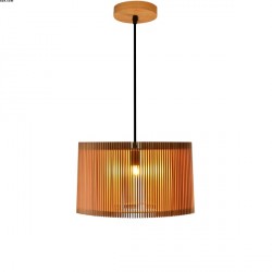 Suspension bois naturel / noir 35cm 