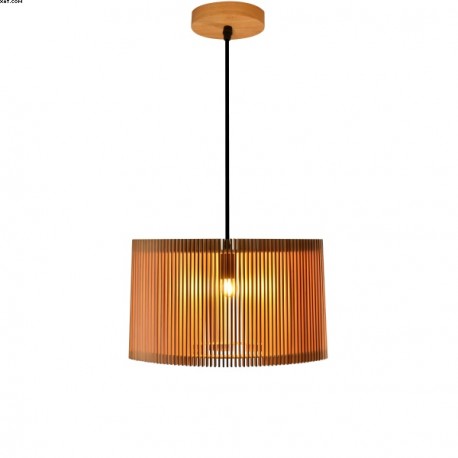 Suspension bois naturel / noir 35cm 