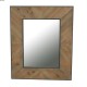 Miroir rectangulaire à bord bois/noir