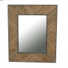 Miroir rectangulaire à bord bois/noir