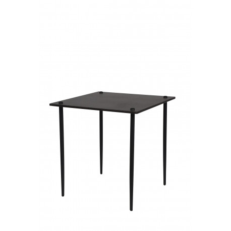 Table basse Noir/Verre noir réversible carré