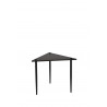 Table basse Noir/Verre noir réversible triangle