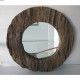 Miroir rond bois naturel D80