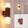 Applique 2 lum rouille tube