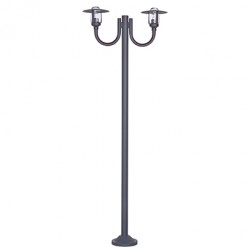 Newpark lampadaire exterieur design col arrondi tête double