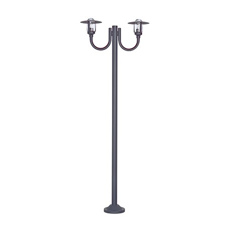 Newpark lampadaire exterieur design col arrondi tête double