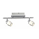 Spot 2l métal et acrylique nickel satiné/blanc 3.5w 450lm