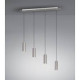 Suspension 4 tubes en acier brossé sur barre 