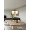 Suspension cloche GM doré et noir 