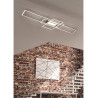 Plafonnier 4R 7100lm nickel mat CCT/dim avec télécommande
